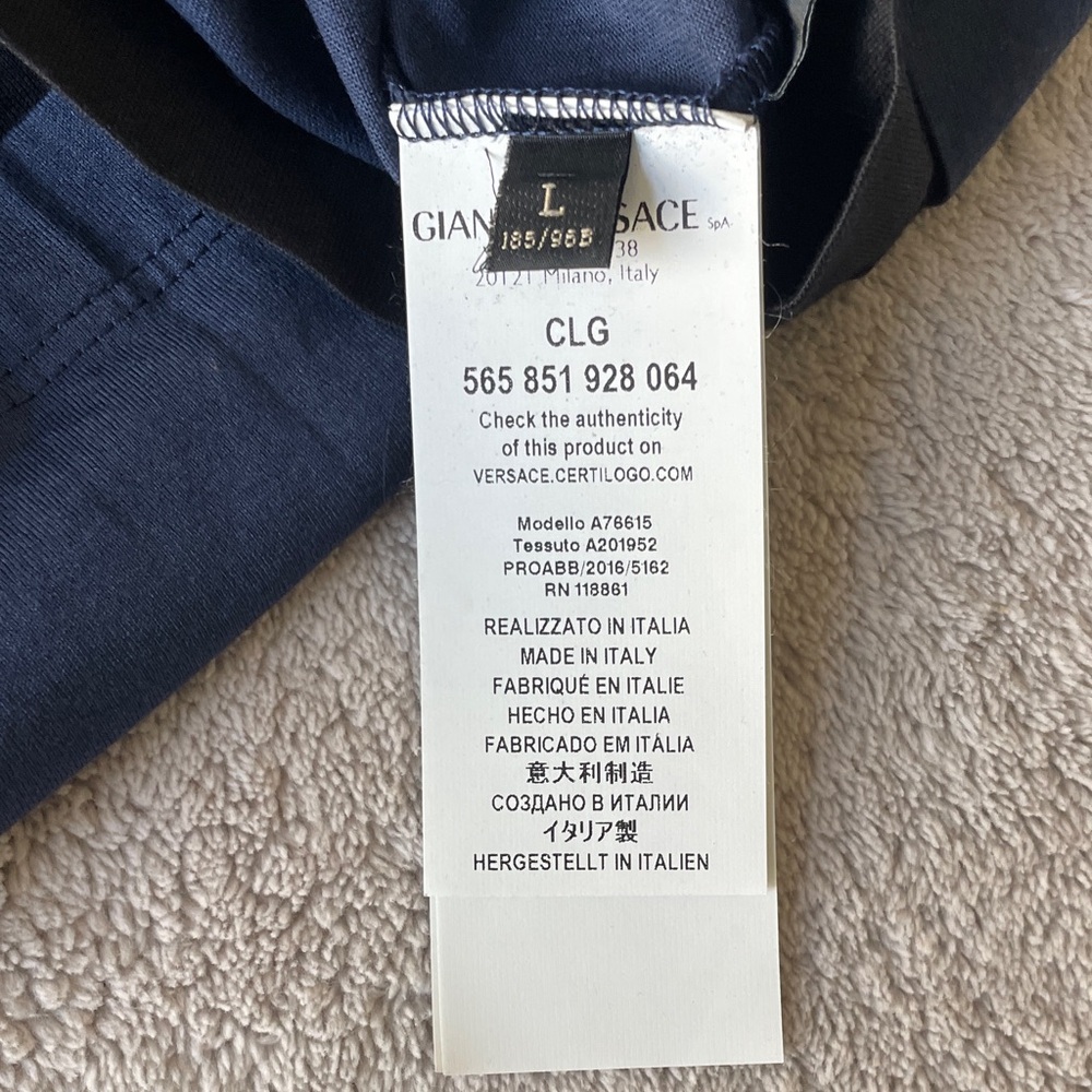 Versace Medusa Blue Short Sleeve Tee - Picture 6 of 7